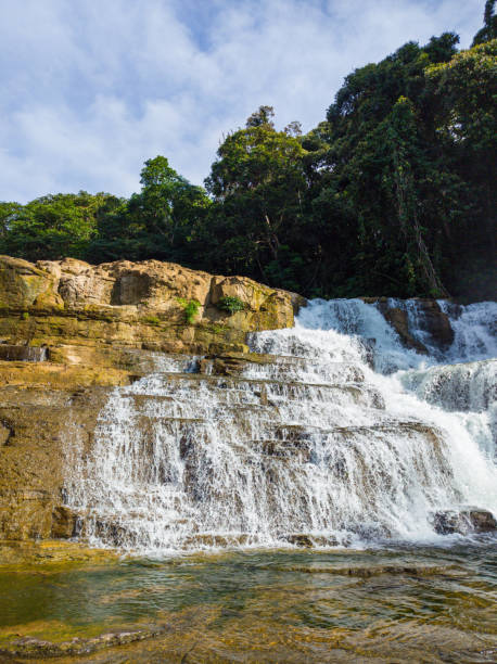 tinuy-an falls in bislig, surigao del sur. philippines. - cold spring foto e immagini stock