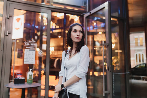 istock Female portrait in a neon city 1783570761