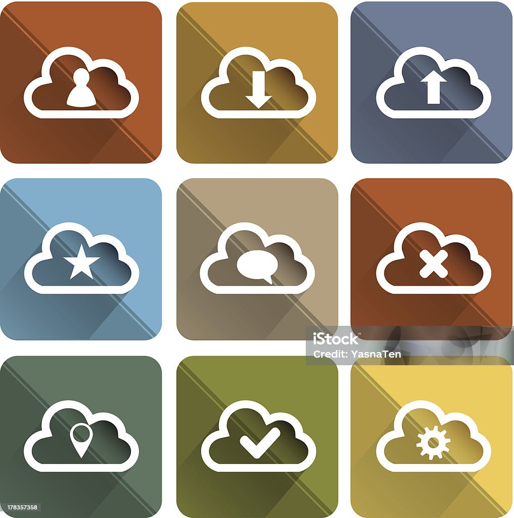 Ilustração de nuvem de ícones - Vetor de Ambiente - All Vocabulary royalty-free