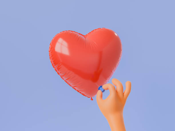 istock Hand Popping Heart Balloon 1783576448