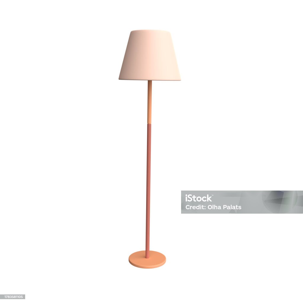 Floor lamp. Lighting accessories for home and interior design. 3d rendering Floor Lamp Stock Photo