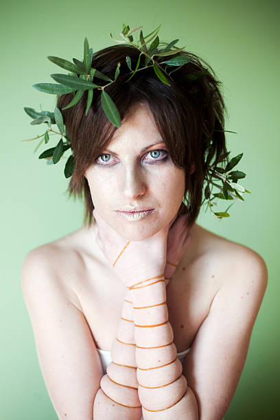 istock Greek woman with olive branch 178360072