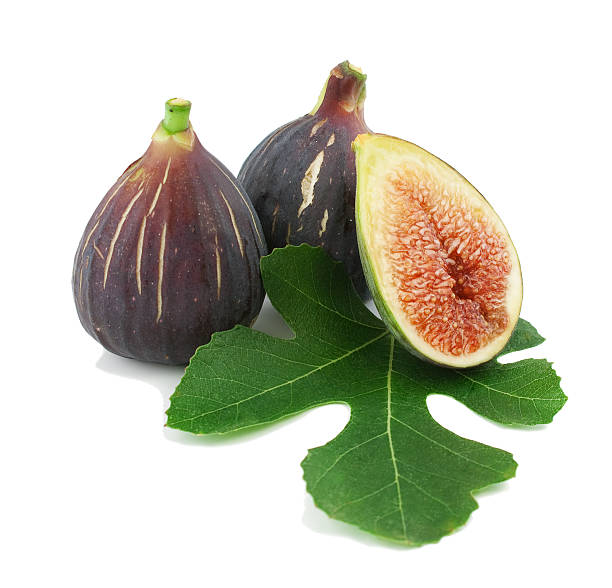 istock Ripe purple fig fruits  and leaf 178360218