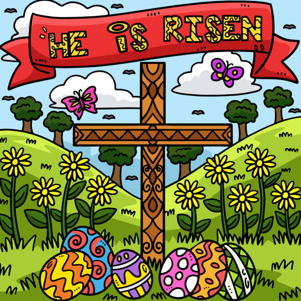 Jesus Rises Cartoon 100+ Jesus Has Risen Cartoon Stock Photos, Pictures & Royalty-Free ...