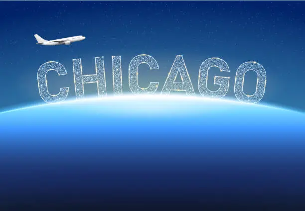 Vector illustration of Travel to Chicago