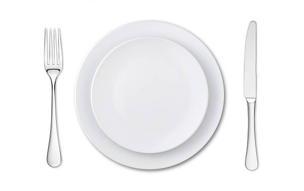 istock overhead view of an empty place setting isolated on white 178361251