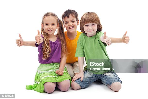 Three Kids Giving Thumbs Up Sign Stock Photo - Download Image Now - Child, Boys, Gir Forest National Park