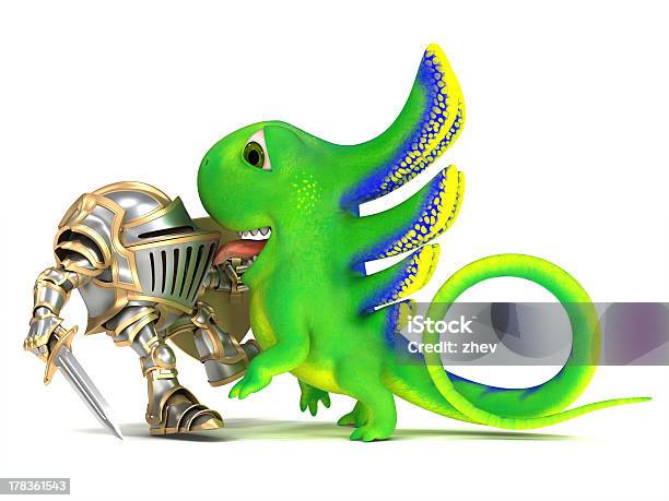 Knight And Dragon Stock Photo - Download Image Now - Activity, Aggression, Animal