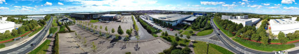 istock Aerial Wide Angle Panoramic View of Modern British City Milton Keynes 1783617751
