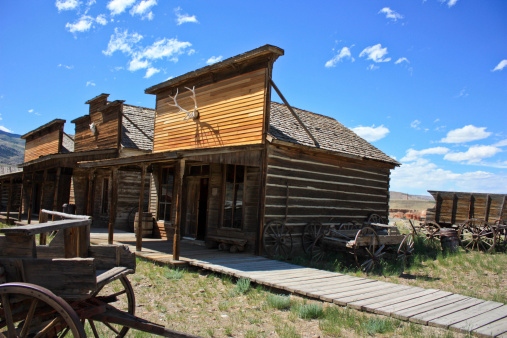 ghost town left in open plains to rot