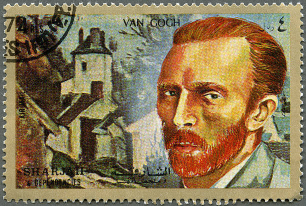Postage stamp Shiarjah & Dependencies 1972 Vincent Willem van Gogh (1853-1890) "Postage stamp stamp printed in Shiarjah & Dependencies shows Vincent Willem van Gogh (1853-1890), circa 1972" vincent van gogh painter photos stock pictures, royalty-free photos & images