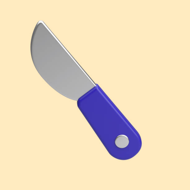 istock 3d rendering of kitchen knife icon isolated on cleare background. 1783623842