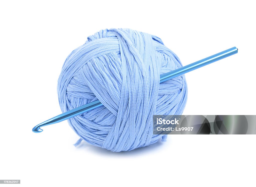 Crochet hook and yarn Crochet hook and yarn on a white background Art And Craft Stock Photo