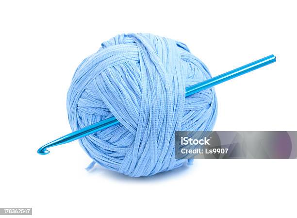 Crochet Hook And Yarn Stock Photo - Download Image Now - Art And Craft, Blue, Clew Bay