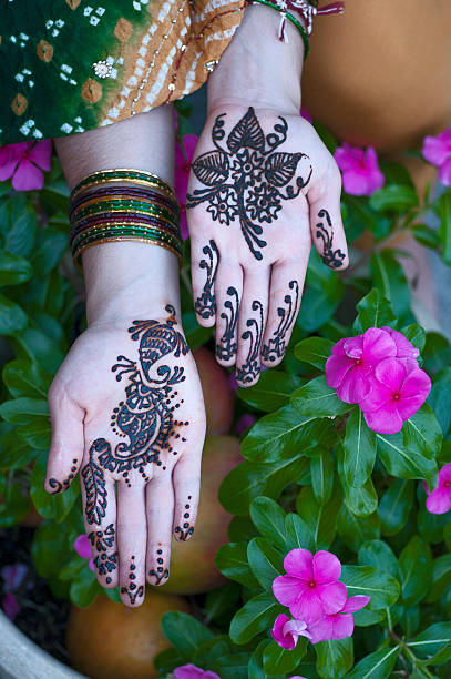 istock Henna on a young woman's hand 178362751