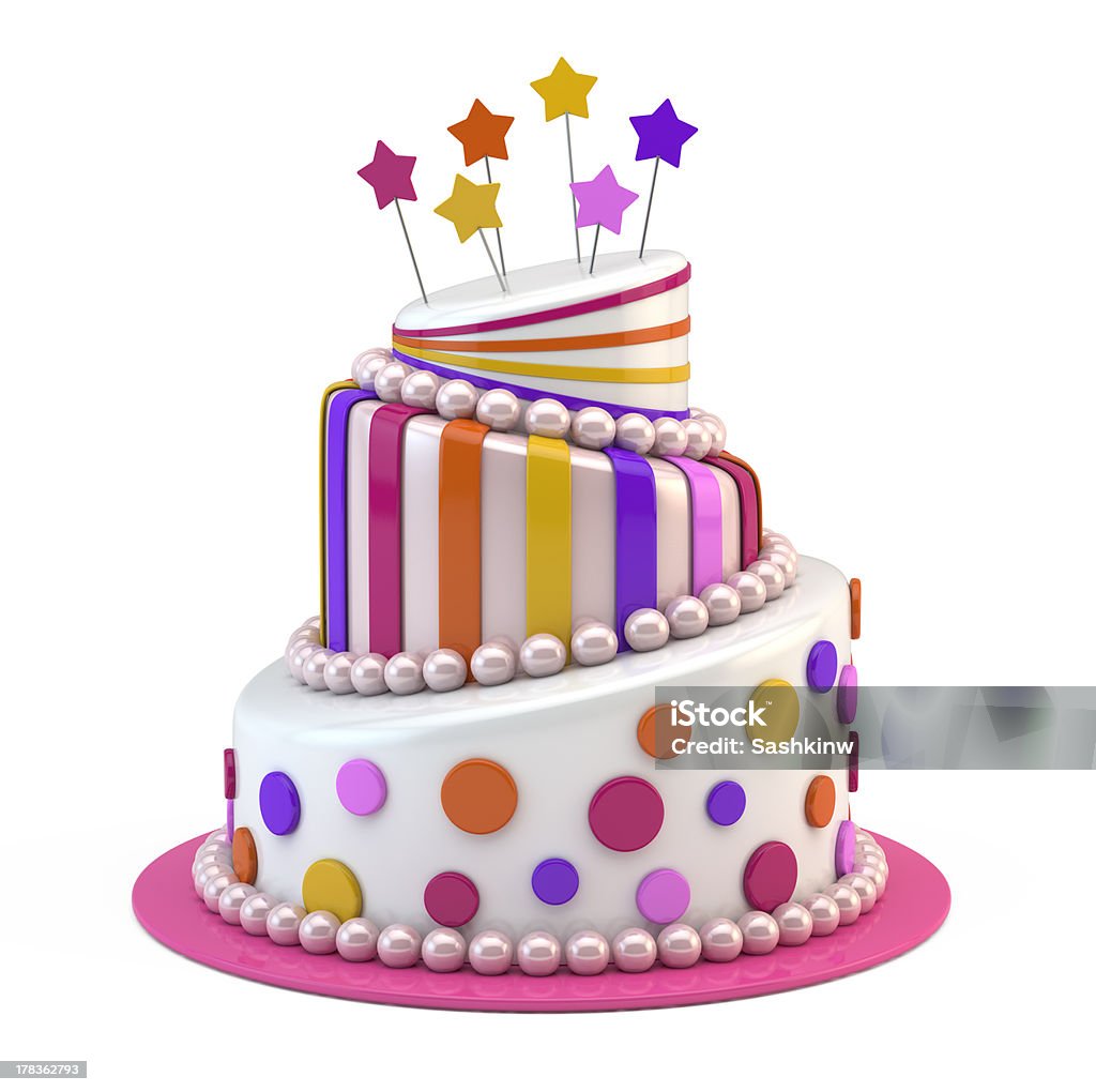 Big Holiday Cake Stock Photo - Download Image Now - Birthday Cake ...