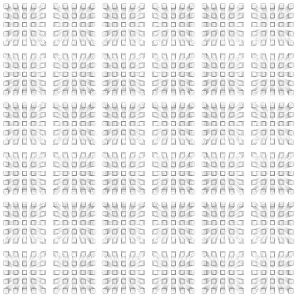 Vector illustration of 5x5 blocks of 5x5 squares each fading into back/infinity