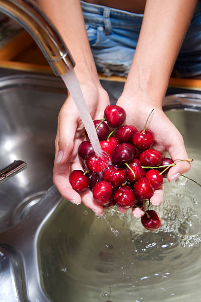 istock Washing of fruits, cherries 178363478