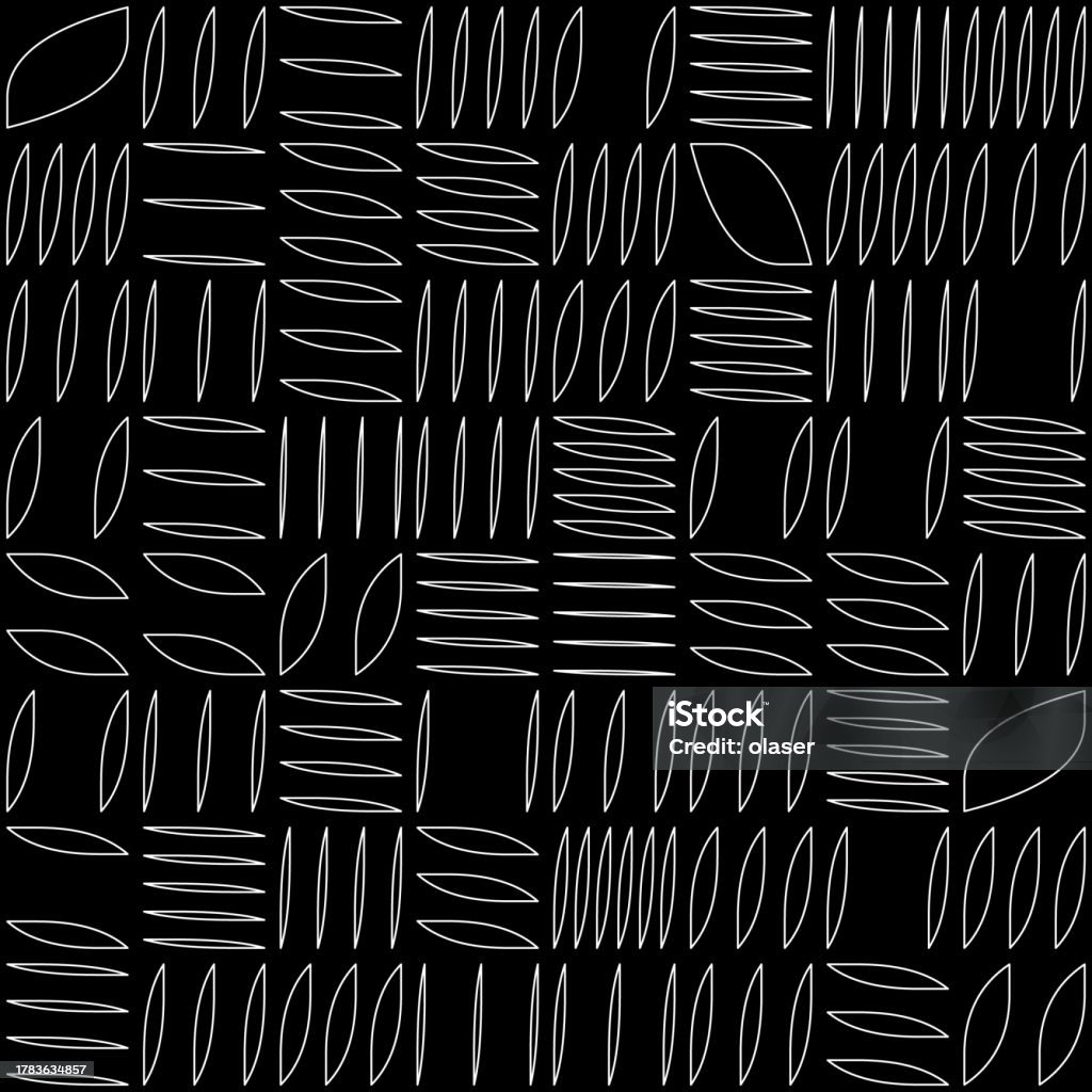 Ecliptical Pattern Abstract Black Background With White Elliptical Line Patterns Stock ...