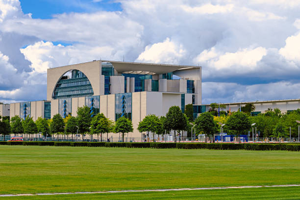 Berlin, Germany - May 25, 2010: Photo of the German Chancellery building in Berlin at a sunny day. The so called \\\