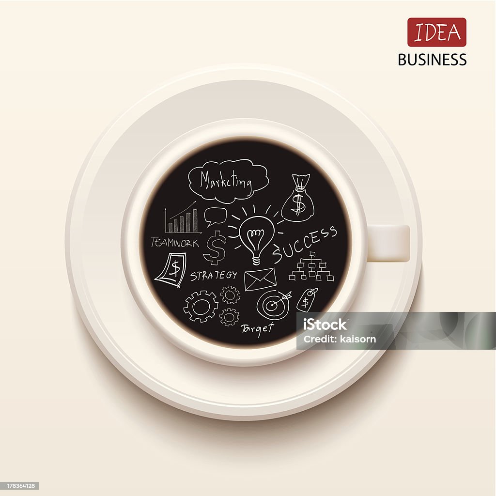 idea business from take a break. idea business from take a break.coffee and business. Achievement stock vector
