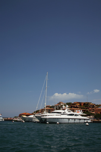 port with yachts in sardigna (costa smeralda/porto cervo)