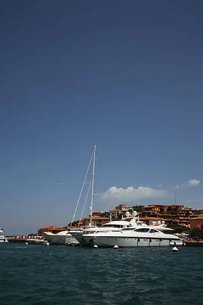 port with yachts in sardigna (Sardinia/porto cervo)