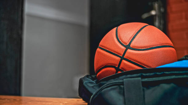istock Basketball and bag in stadium 1783649187