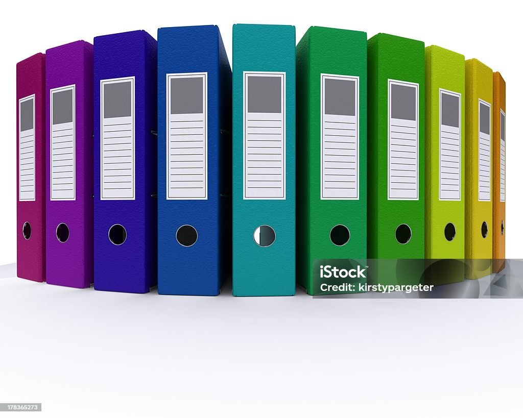 colourful folders 3D Render of colourful folders Abstract Stock Photo