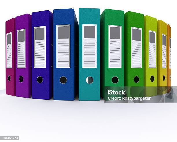 Colourful Folders Stock Photo - Download Image Now - Abstract, Archives, Business