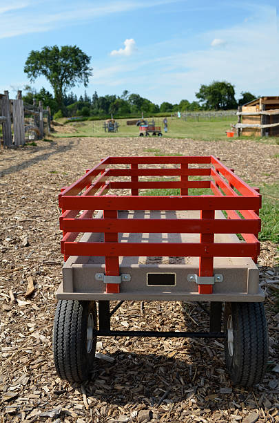 istock Red Cart in Farm 178365573