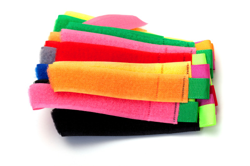 photo of multicolor velcro straps