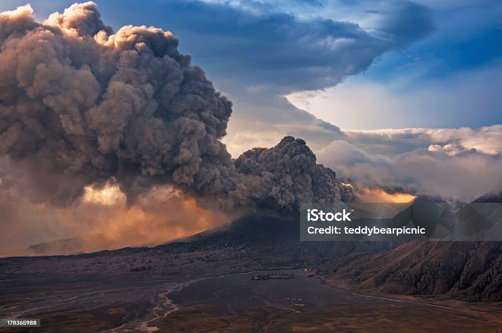 Bromo Volcano form East Java Bromo Volcano form East Java in the eruption time, Indonesia. Activity Stock Photo