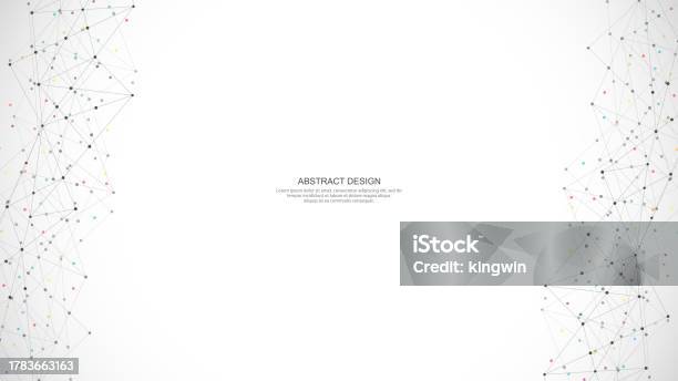 Abstract Background And Geometric Pattern With Connecting The Dots And ...