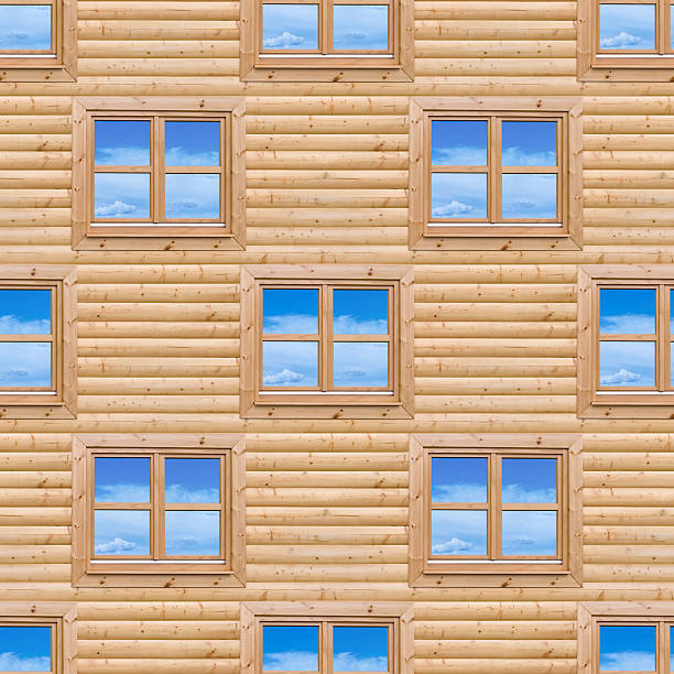 istock Seamless Wooden Cottage Wall 178366409