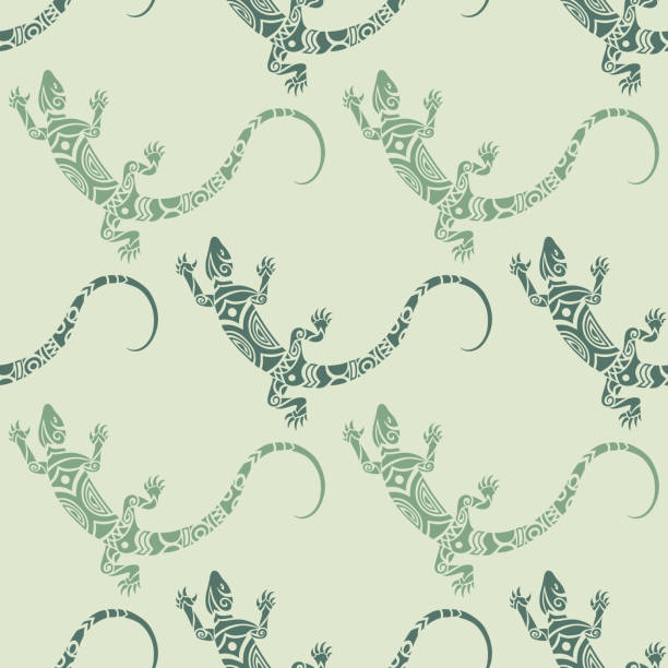 50+ Ethnic Geckos Seamless Pattern Stock Illustrations, Royalty-Free ...