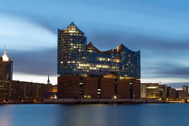 Hamburg harbour , Elbe Philharmonic Hall, without cranes