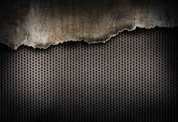 Photo of torn metal background