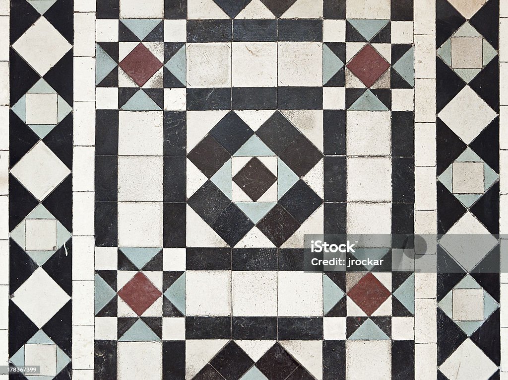 Piso de estilo victoriano patrón de mosaico - Foto de stock de Casa libre de derechos