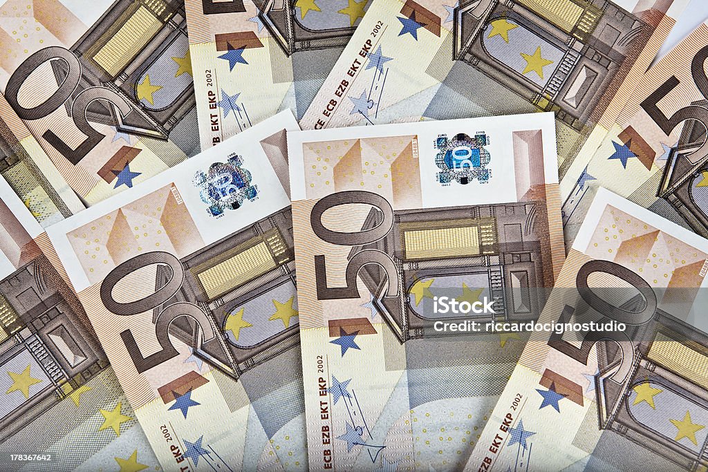 De cincuenta euros - Foto de stock de Actividades bancarias libre de derechos