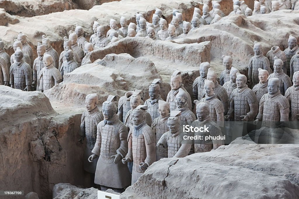 Guerriers de terre cuite de Xi'an, Chine - Photo de Armée de terre libre de droits