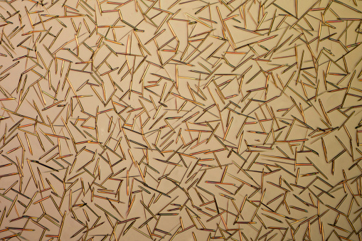 Decorative pattern made from crystallized caffein from tea