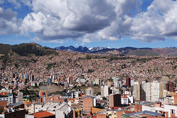 View of La Paz, Bolivia stock photo