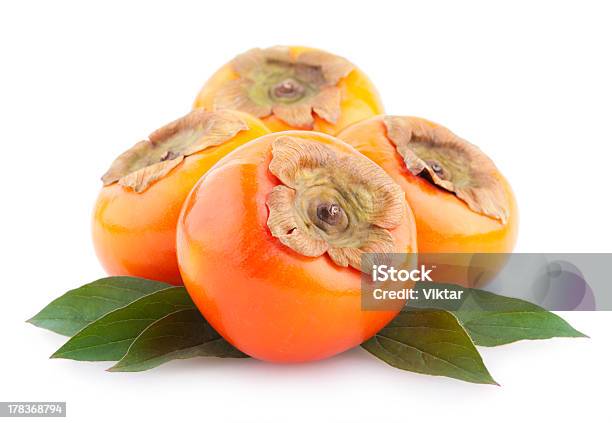 Ripe Persimmons Stock Photo - Download Image Now - Cut Out, Food, Food and Drink