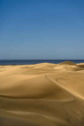 Large sand dune close to the sea. Part of Rubjerg Knude near Løkken and Lønstrup, Jutland, Denmark