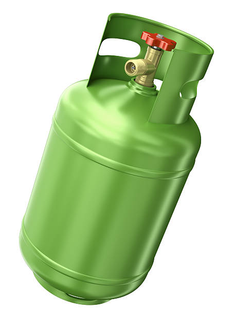 istock Green gas container on a white background 178370223