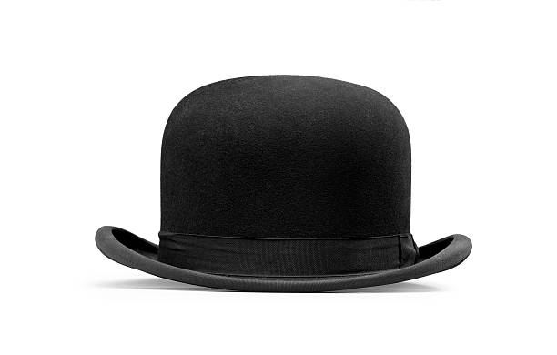 Bowler has a bowler hat isolated on a white background bowler hat stock pictures, royalty-free photos & images