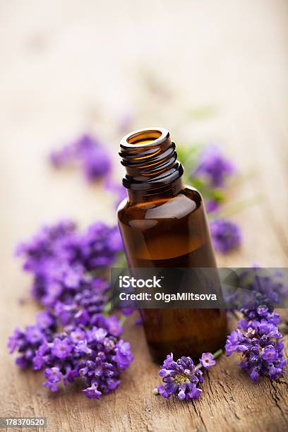 Essential Oil And Lavender Flowers Stock Photo - Download Image Now - Alternative Medicine, Alternative Therapy, Aromatherapy