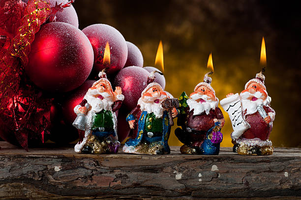 istock Four Santa Claus Candles 178370733