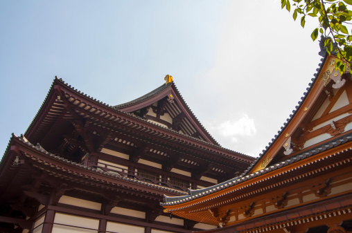 Details of the architecture of the Japanese roofs